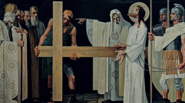 2ª Estação - Jesus carrega a Cruz