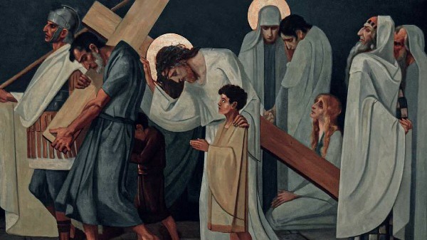 5ª Estação - Jesus é ajudado por Simão Cirineu a levar a Cruz