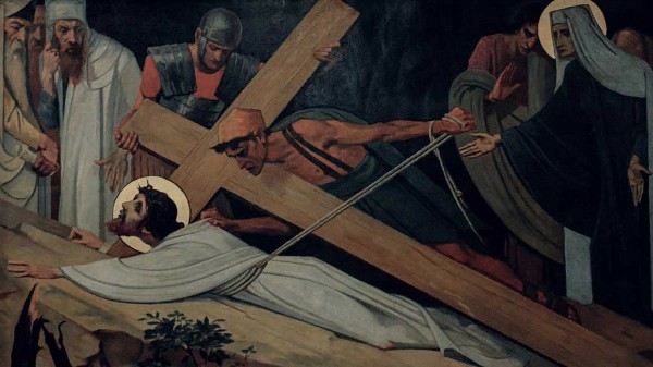 9ª Estação - Jesus cai pela terceira vez debaixo da Cruz